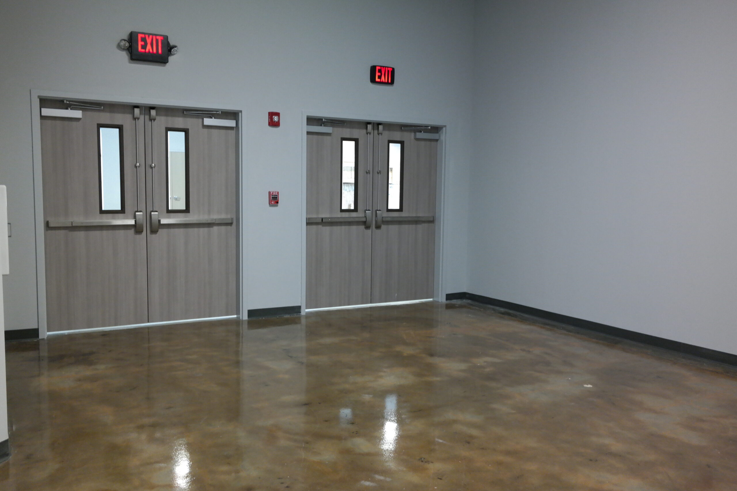 The end result: A floor that had a faux design look, with the imperfections in the substrate creating shading and depth throughout The Church of Eleven22’s floor.