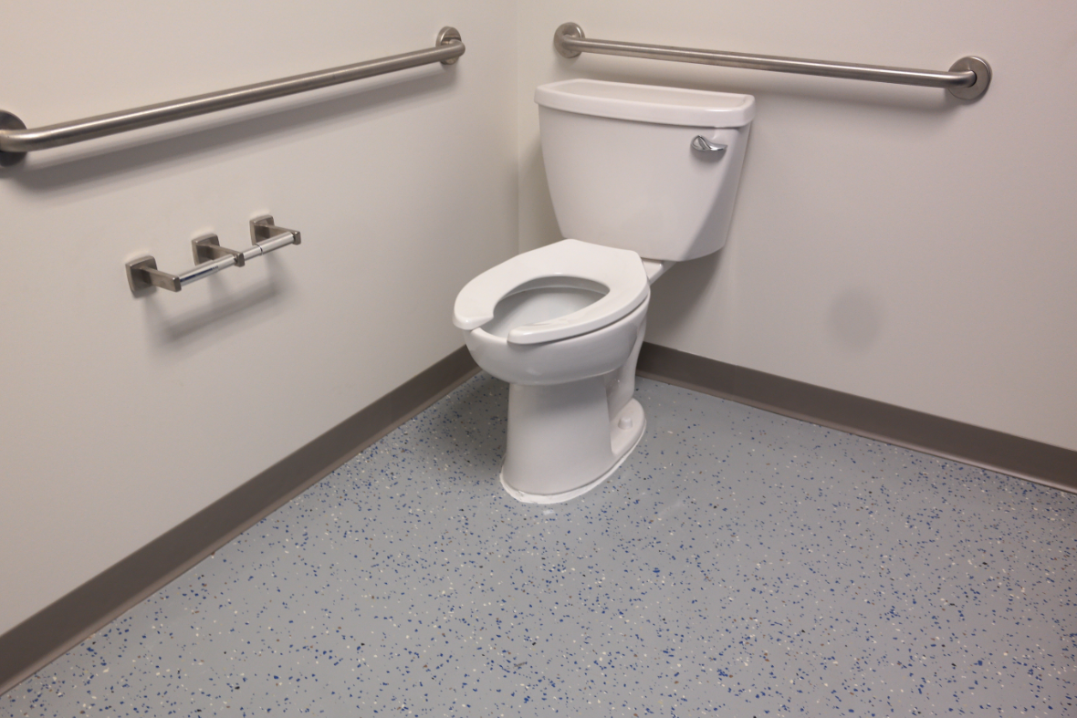 bathroom chip floor